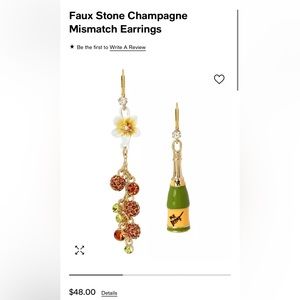 NWT Betsey Johnson Mixed Dangle Earrings